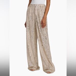 Aknvas Tate Sequined Wide-Leg Trousers Size 6